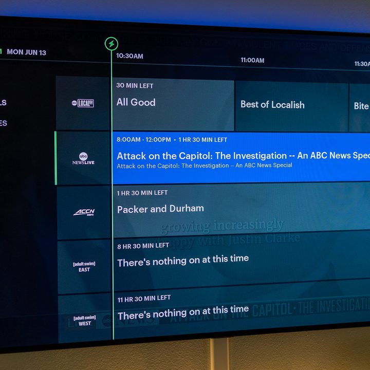 Hulu With Live TV guide.