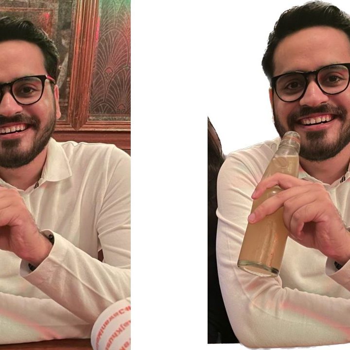 Prakhar Khanna with drink in hand