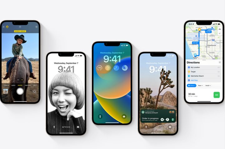 Examples of iOS 16 features.