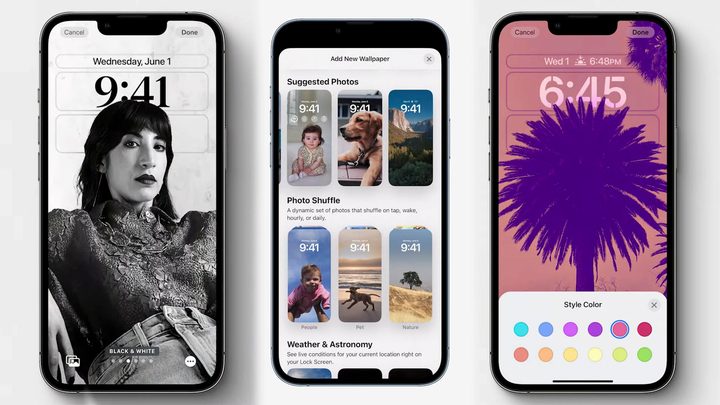 iOS 16 lockscreen new look.