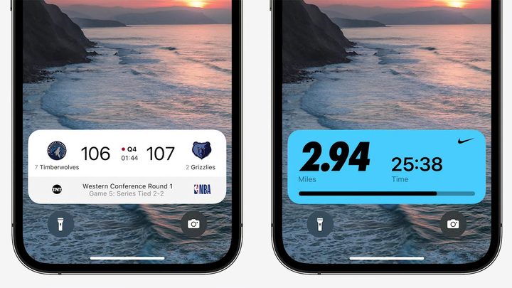 The new iOS 16 live activities API in action on the lockscreen.