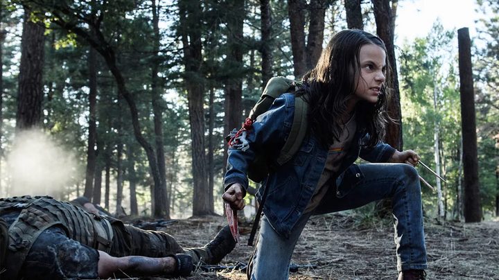 Dafne Keen as Laura in Logan.