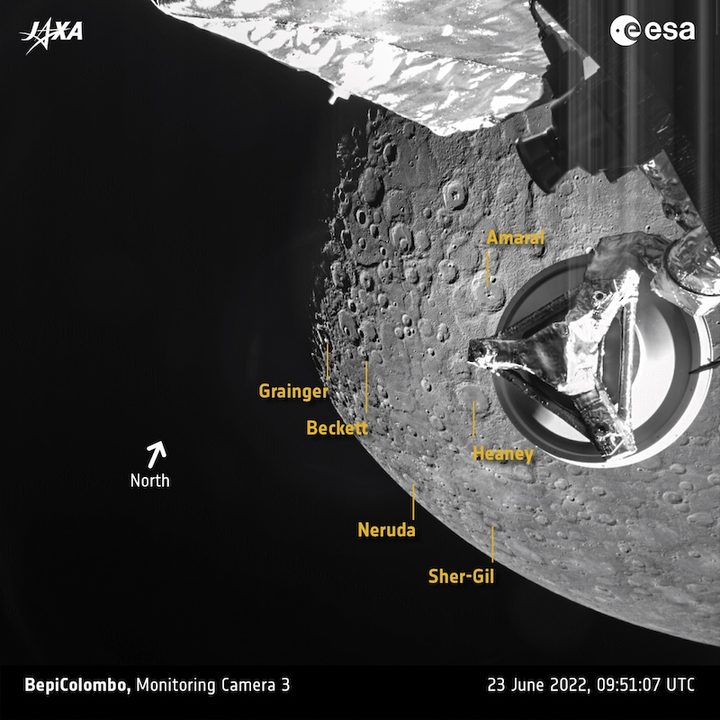 Mercury viewed from an ESA spacecraft.