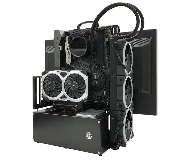 Nagao open-air chassis and monitor mount.