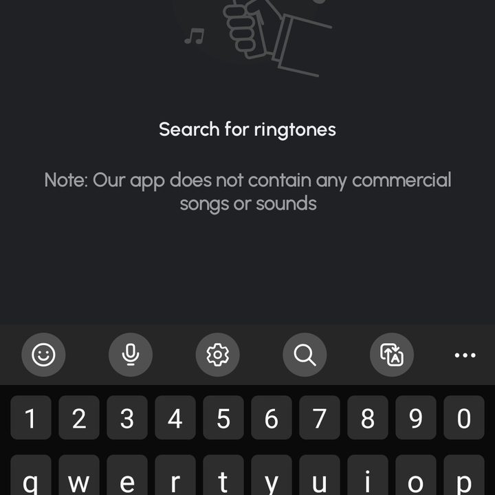 Old Telephone Ringtones app showing the search function.
