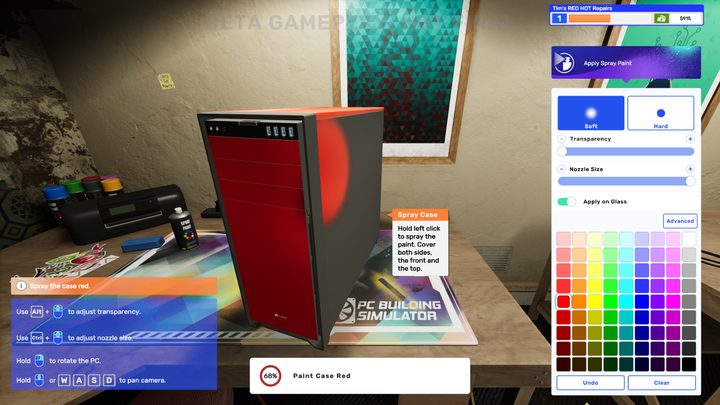 Case modding in PC Building Simulator 2.