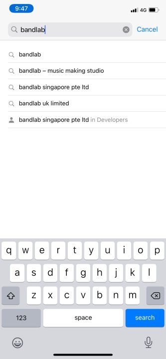 Searching for iPhone apps.