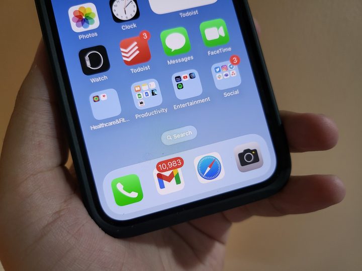 Spotlight Search on iPhone Home Screen