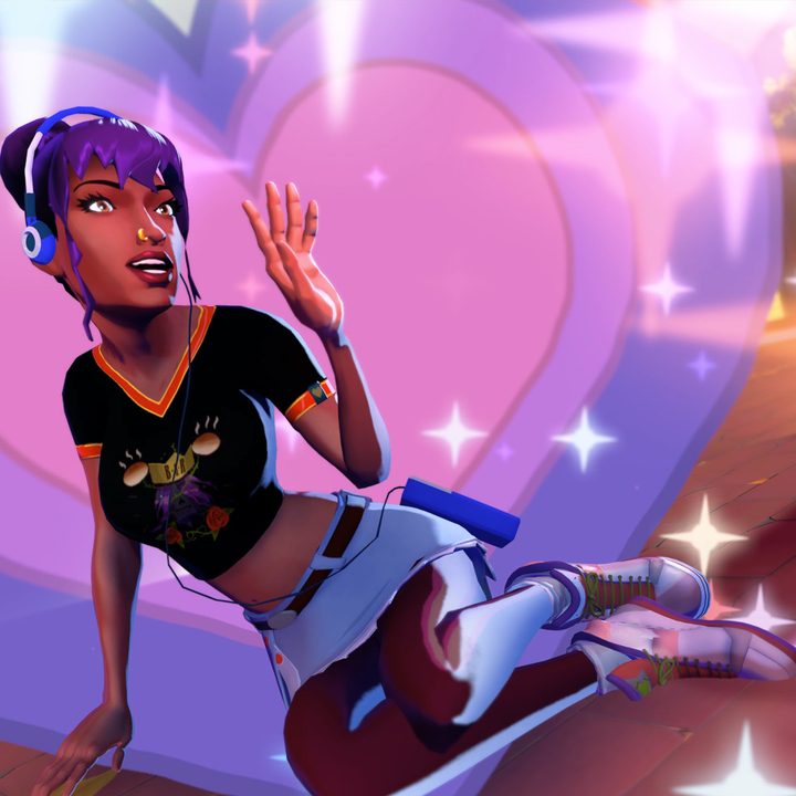 Jala assumes a flirty pose in Thirsty Suitors.