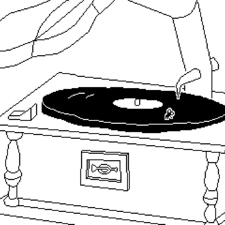 A fly sits on a record player in Time Flies.