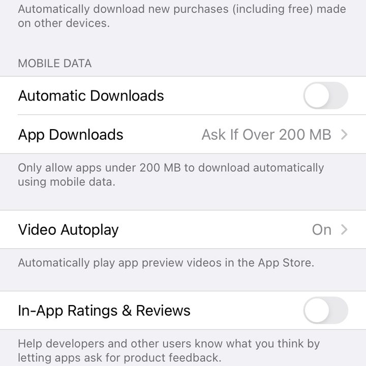 Turned on automatic app updates iPhone.