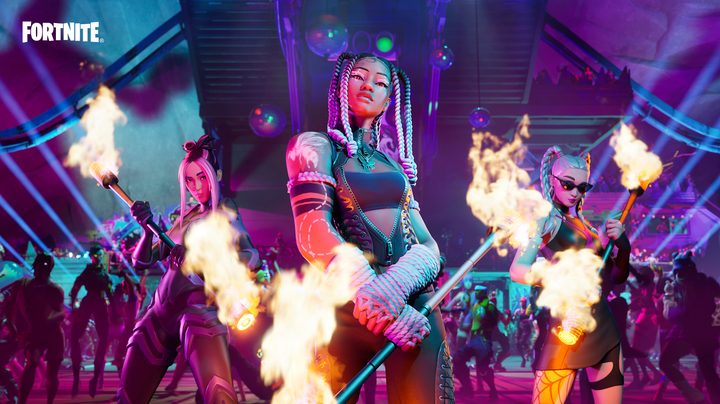 New Fortnite characters inside Rave Cave.