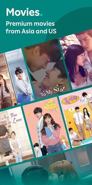 Viki app showing movies.