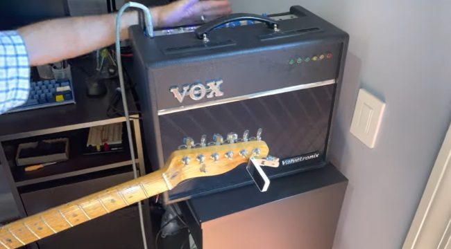 This Vox amplifier has been restored with Raspberry Pi computer.
