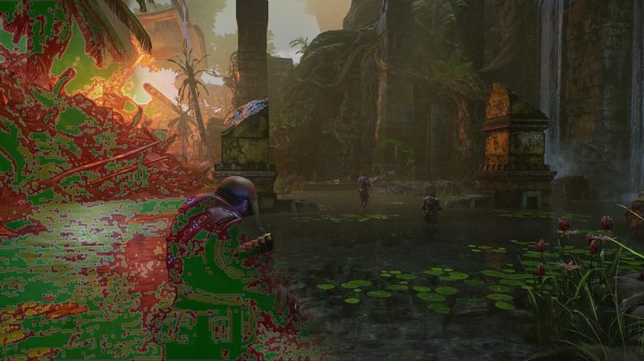 A visualization of VRS in Gears 5.