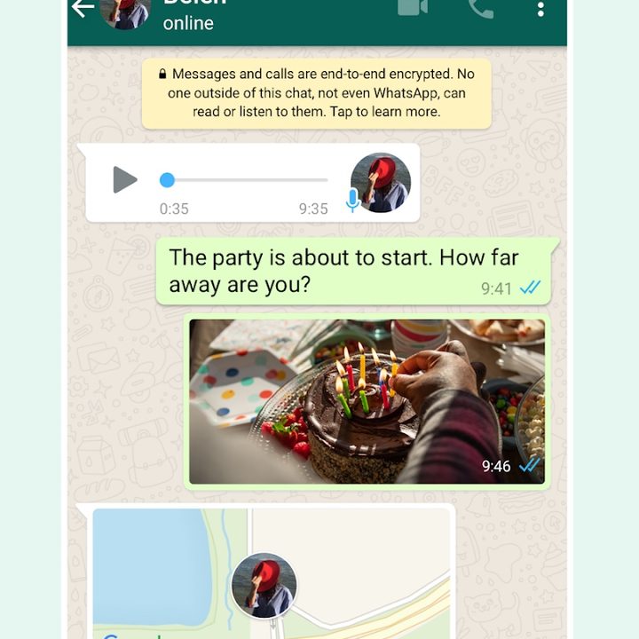 WhatsApp contact chat.