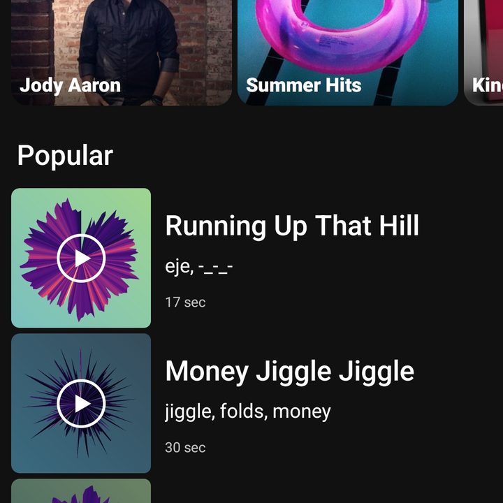 Zedge app featured tones.