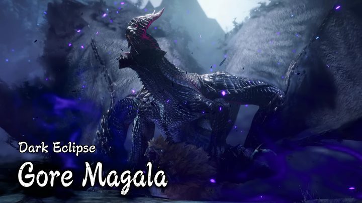 Gore Magala shrouded in darkness.