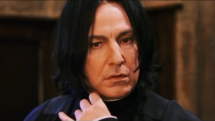 Alan Rickman as Severus Snape.
