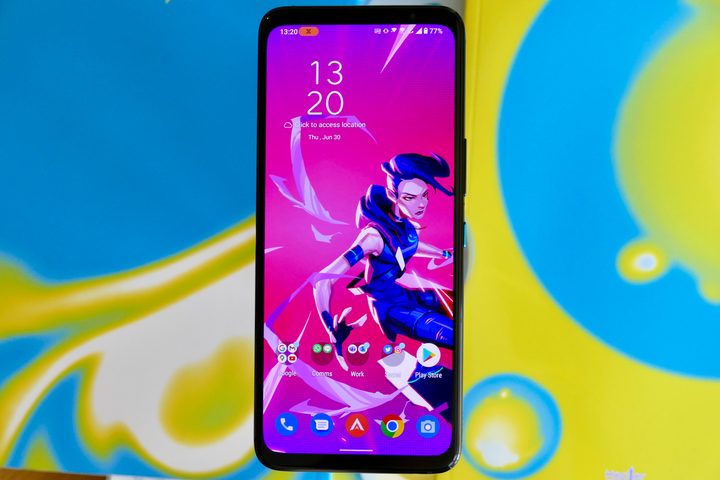 The Asus ROG Phone 6 Pro's screen.