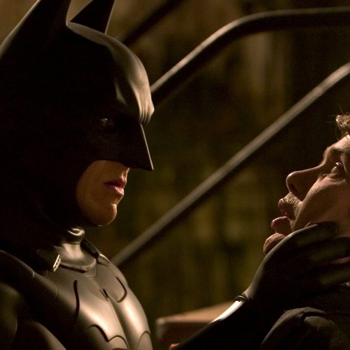 Christian Bale and Cillian Murphy in Batman Begins