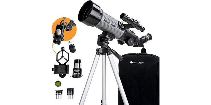 Celestron 70mm Travel Scope DX on a white background.