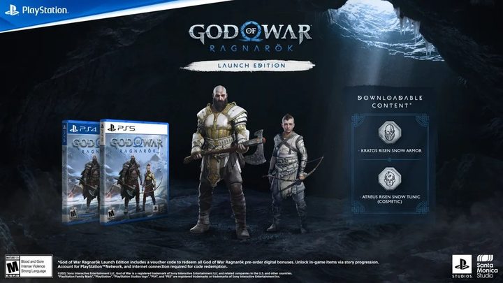 A display of god of war goodies.