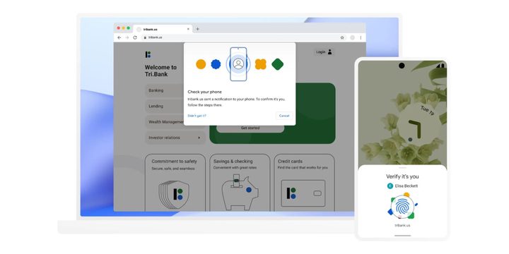 Google passkeys on Android