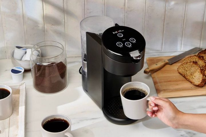 Instant Pot Solo brews coffee on counter.