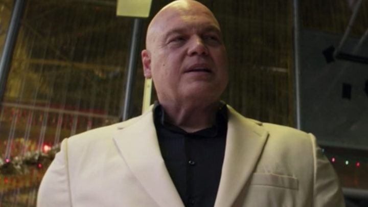 Kingpin wearing his white suit in Hawkeye.