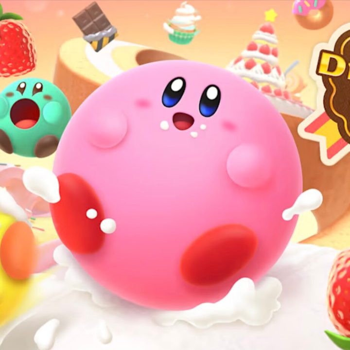 Kirby appears as a big round ball in Kirby's Dream Buffet.