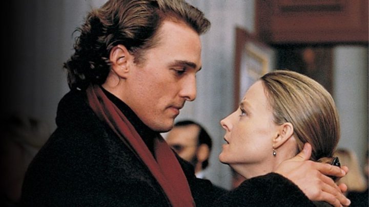 Palmer and Ellie looking at each other in Contact.