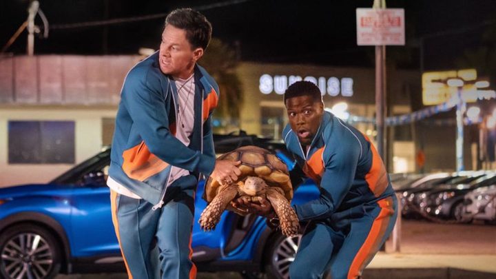 Mark Wahlberg and Kevin Hart in Me Time.