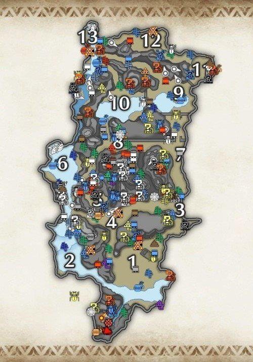 A map of the shrine ruins.