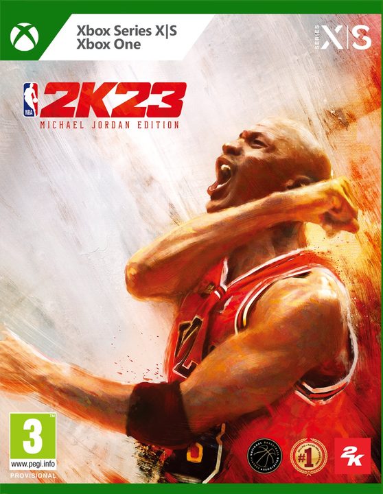 Michael Jordan celebrating.
