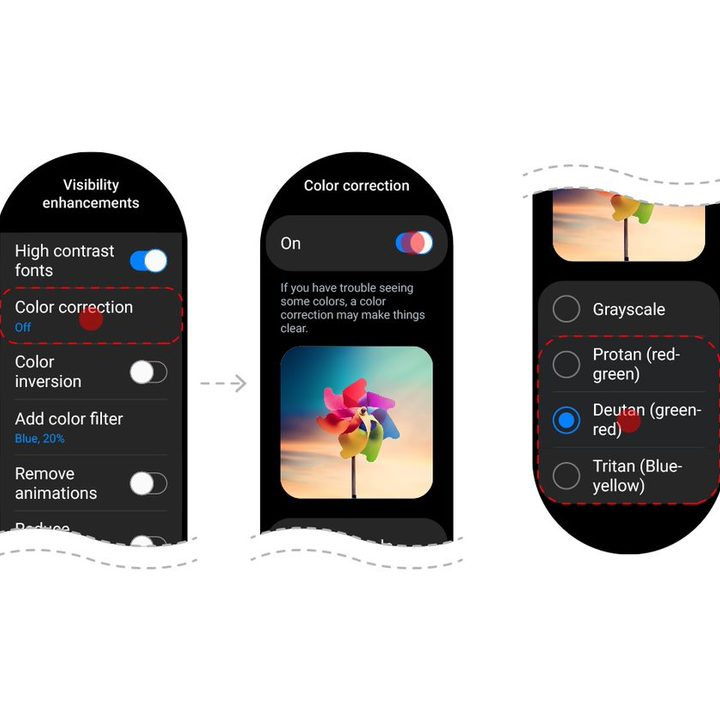Samsung shows off its new One UI Watch features.