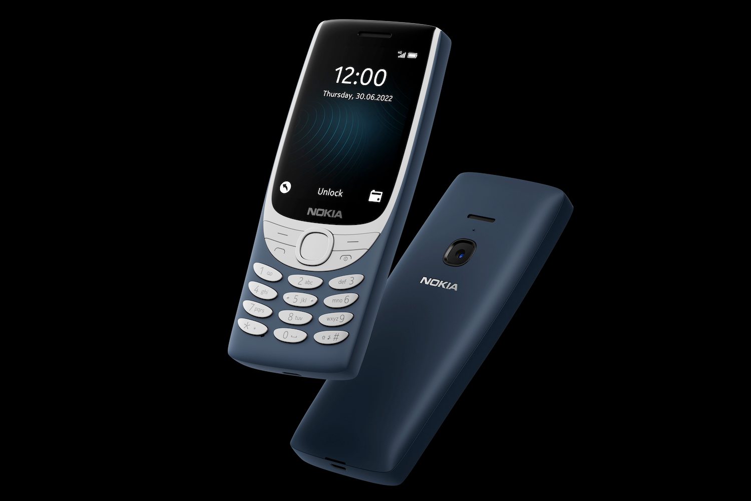 Nokia 8210 4G phone in blue.