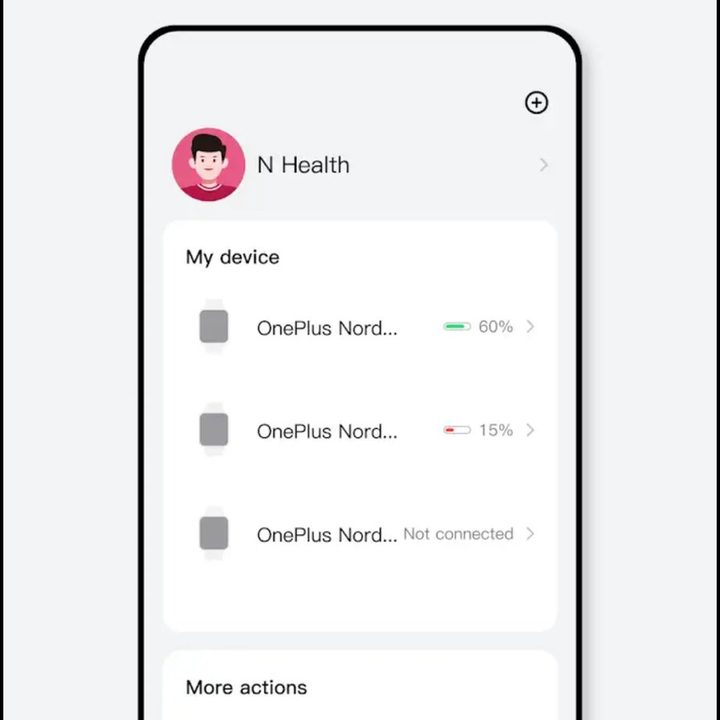 Screenshot of OnePlus N Health app