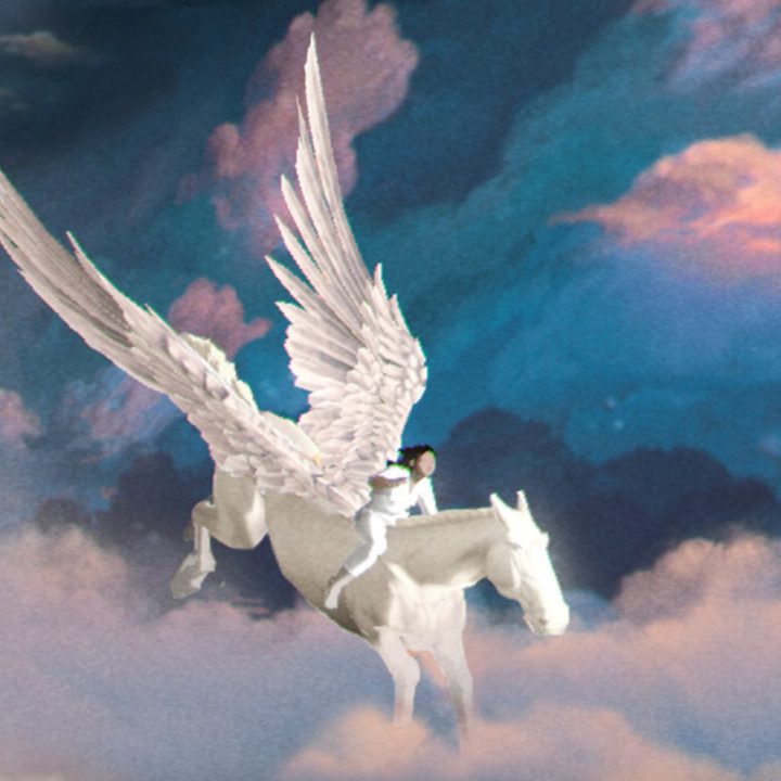 Donda West, the late mother of rapper Kanye West, flies through the clouds on a pegasus in cancelled iOS game "Only One."