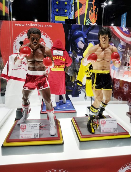 Two Rocky statues.