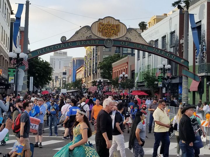A view from San Diego's Gaslamp District.