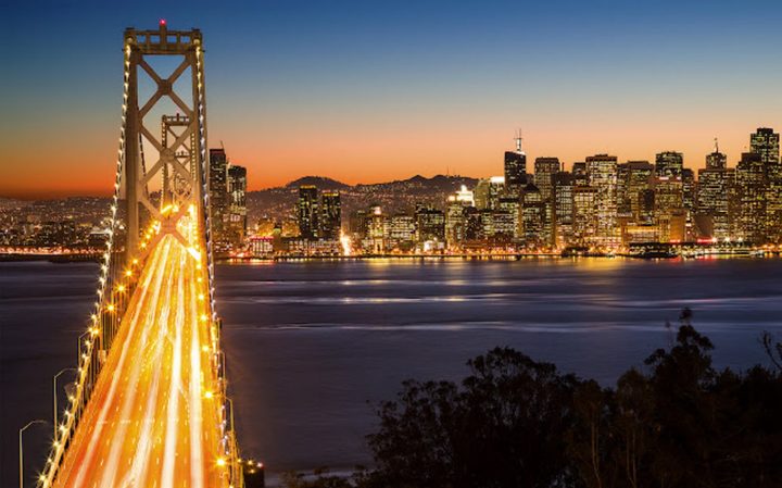 San Francisco at Night Chrome theme.
