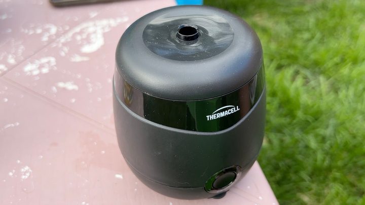 A Thermacell Radius emitting barely noticeable repellant into the air.