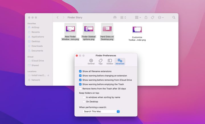 Showing Filenames in the Finder in MacOS