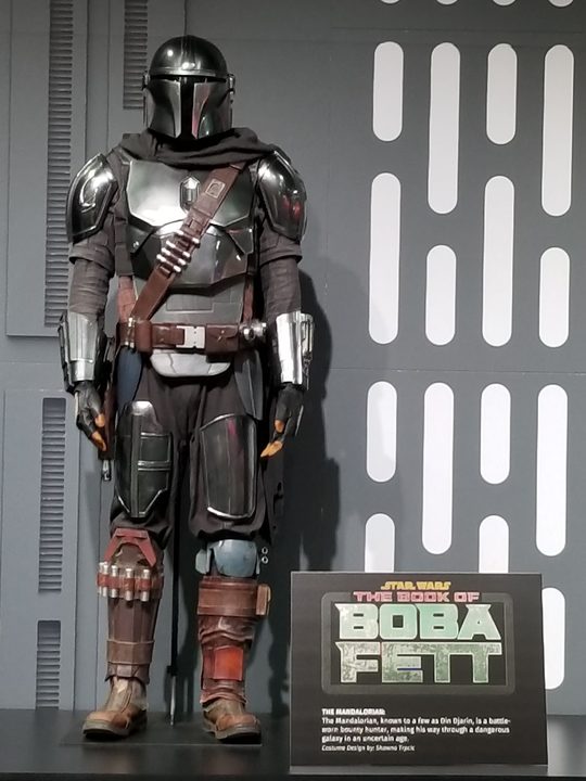 The Mandalorian statue.