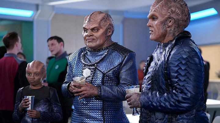 Topa, Klyden, and Bortus on The Orville