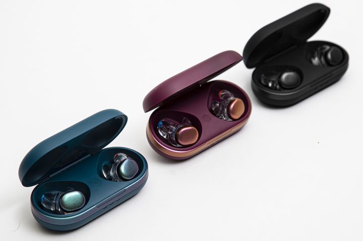 The UE Drops custom-fit wireless earbuds in three colors.