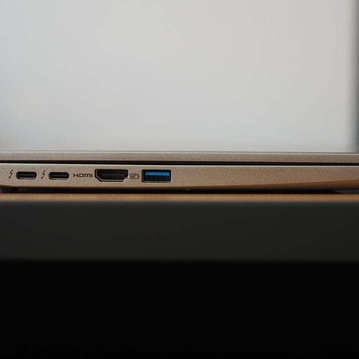 Acer Swift 3 2022 left side view showing ports.