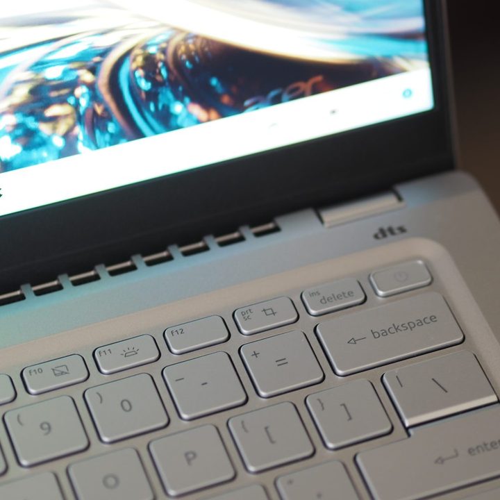 Acer Swift 3 2022 top down view showing venting.