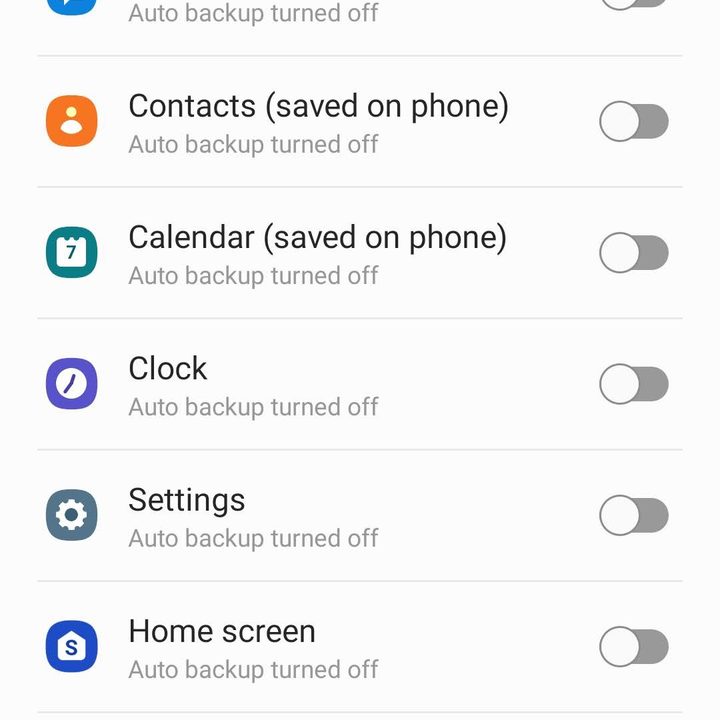 Choosing which elements to back up.